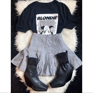 Plaid Pleated Mini Skirt